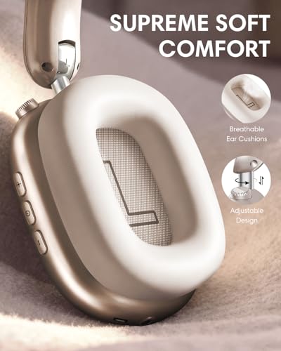 Wentronic Y02 Over Ear Headphones Bluetooth 5.4 Active Noise Cancellation 60 Hours Battery Life