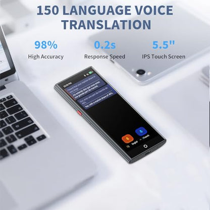 CAWRUGA 6.38 x 3.43 x 1.46 inches 150 Languages AI Online Offline Translation Device