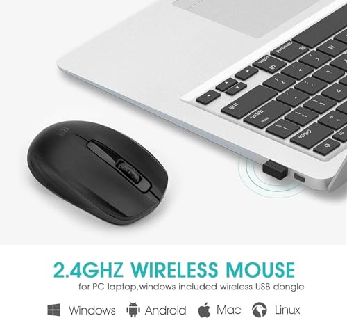 Rii Wireless Optical Mouse RM100 1000 DPI Battery Powered USB RF Connectivity Black