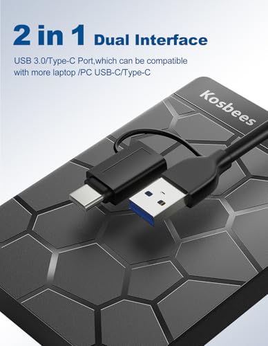 Kosbees 500 GB External Hard Drive Model 595048 USB 3.0 External Storage
