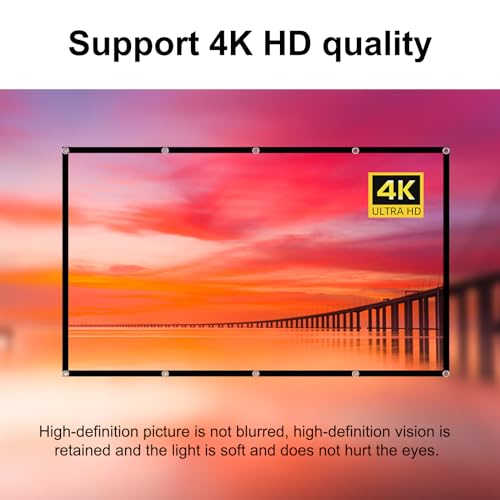 TOWOND 150 Inch TWD012-JY150 Projection Screen 16:9 Matte Manual Wall Mount