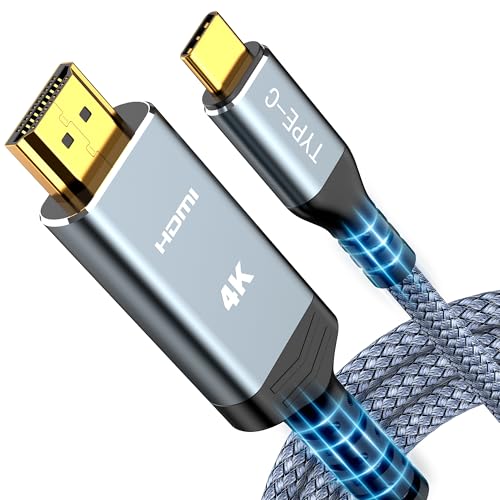 Highwings 6 Feet USB C to HDMI Cable, 4K Resolution, 60Hz Refresh Rate, Male-to-Male, Cable Type: USB C to HDMI