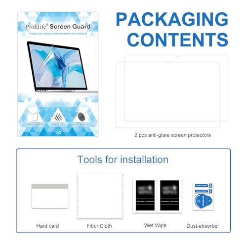 ProElife 2-Pack Screen Protectors 13 inch A3404 Anti-Glare Matte