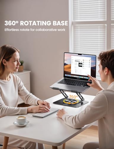Lamicall Adjustable Laptop Stand STDL04-US-B Aluminum Small Desk Stand