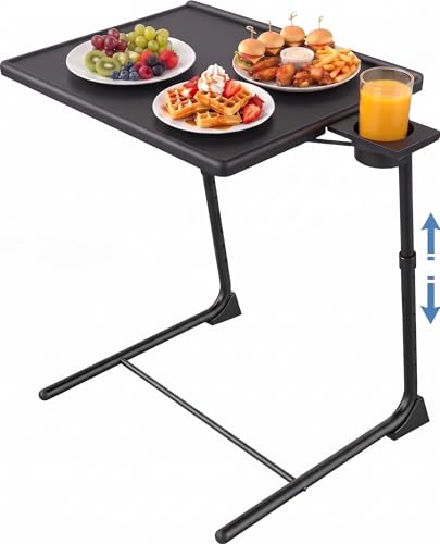 HUANUO 20.5L x 15.55W x 28.74H Adjustable TV Tray Table HNTT-B Indoor Use