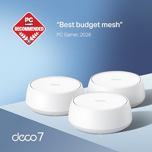 TP-Link Deco BE25 (3-Pack) Wi-Fi 7 Wi-Fi Mesh System | Dual-Band, 5000 Mbps, Coverage of 6600 Sq. Ft, 2 x 2.5G Ports