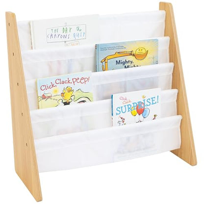 Humble Crew 1 Count WO173 Adjustable 4 Shelves Floor Mount Kids Book Rack Storage Bookshelf