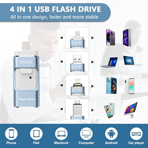 Qainerly 512GB USB 3.0 UD50 Flash Drive