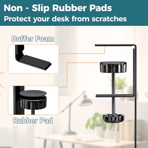 NoetixCo 25.3" Under Desk Cable Management Tray, Clamp-On, Metal