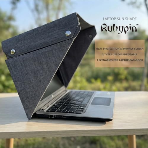 Rubypin 13-16 Inch Hybrid Laptop Screen Privacy Cover, Anti-Glare Filter, Gray