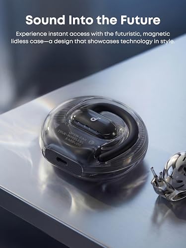 Soundcore A3878 Open-Ear Headphones Bluetooth 5.4, IP55 Water Resistance, 21 Hours Playtime, Adjustable Ear Hooks