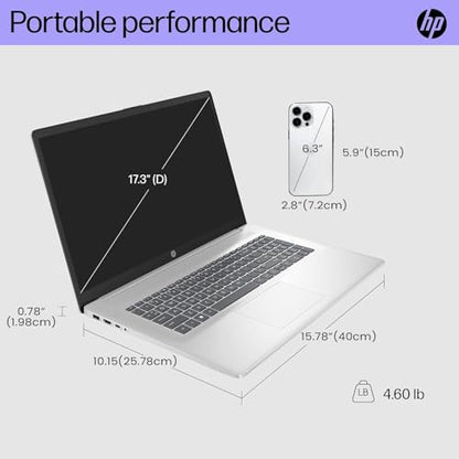 HP 17.3" TPN-I139 Silver 1600x900 LCD Clamshell Laptop