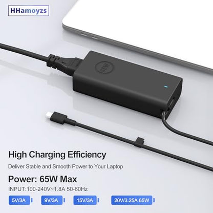 HHamoyzs 65W DZ65200325 USB Type C Laptop Charger, 240 Volts, 3.25 Amps, 20 Volts Output, Black, IEC Test Report