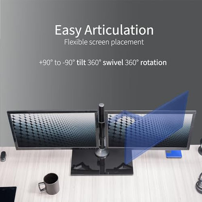 VIVO 32 inch STAND-V002FG Tabletop Mount Monitor Arm Adjustable Dual 13-32 inch