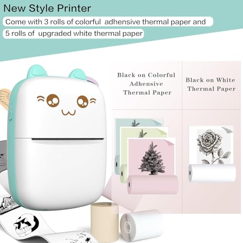 JEPEErbz Mini Portable Inkless Thermal Printer C9 203 DPI Monochrome Bluetooth
