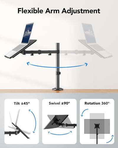 HUANUO Laptop Desk Mount 32891f0a-f60e-41a9-b971-78c03bac9a18 Black