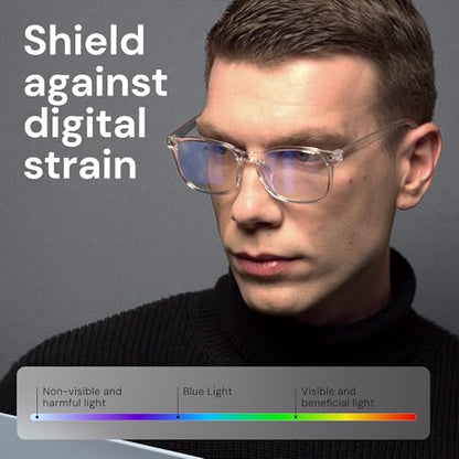 Gaoye Medium 012X Full Rim Blue Light Filtering Glasses, Anti-UV, Polycarbonate Lenses, TR90 Frame