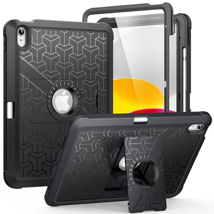 MoKo iPad Case for 11th Generation 2025 (Model: A3354/A3355/A3356) & 10th Generation 2022 (Model: A2696/A2757/A2777) Heavy Duty Shockproof Cover with Screen Protector