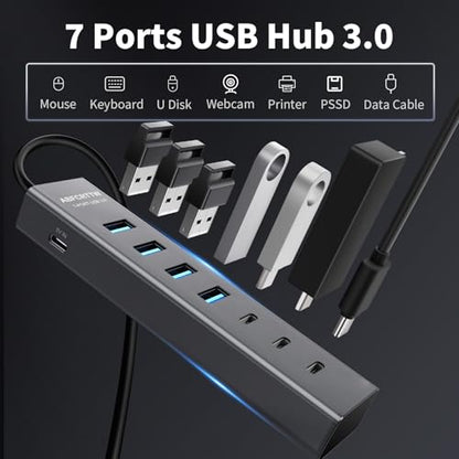 ABFCRTTW 4Ft 7-Port USB Hub 3.0 Model HB436