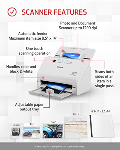 Canon 11.4" x 9.6" RS40 Document Scanner 600 dpi USB