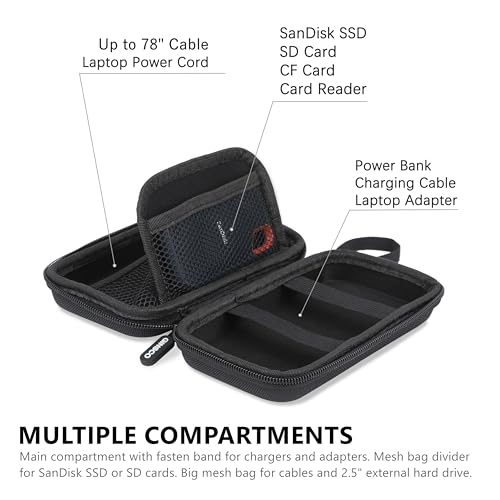 Ginsco 7.3 in Hard Case DDB01 Encased Electronics Organizer