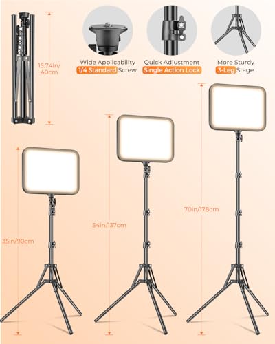 Torjim 12in LED Video Light Kit ABC01 1080p Continuous Output Lighting