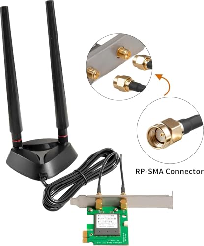 Eifagur 9dBi WiFi 7 Antenna RP-SMA Connector 50 Ohms Radio