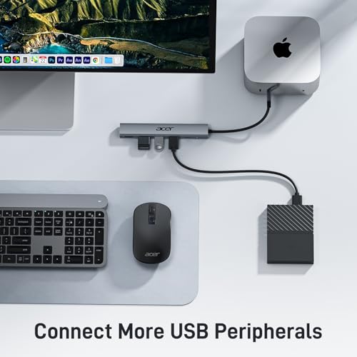 Acer 5 in 1 USB Type C Hub ODK4C0 with HDMI, 100W Power Delivery, 5 Ports