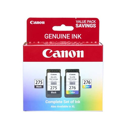 Canon PG-275/CL-276 Genuine Ink Cartridge Set 740 Page Yield Black/Multicolor Ink for TS3520/TR4720