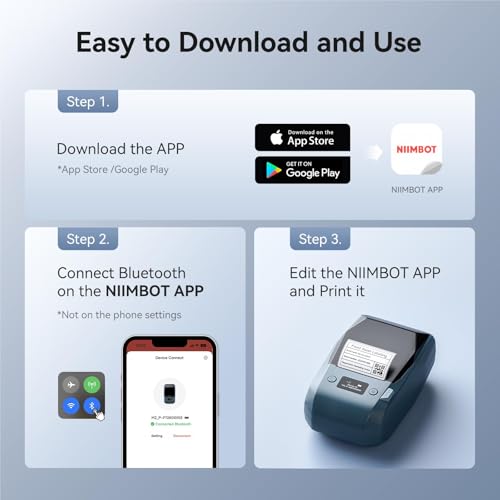 NIIMBOT M2 2 Inch Thermal Transfer Label Printer 300 DPI Monochrome Portable Device