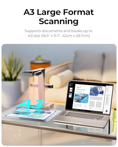 CZUR ET MAX 1.0 Count 38MP Book Scanner USB 7168*5376 CMOS Document