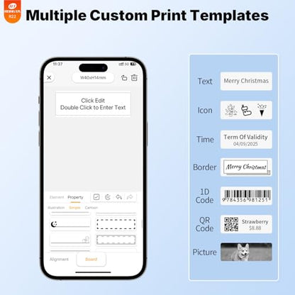 Rongta 2" R22 203 DPI Thermal Label Maker Portable Bluetooth Printer