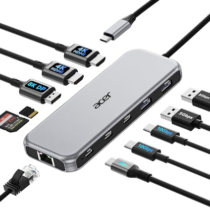 Acer 11 Port ODK5A0 8K DP 4K@60Hz USB Docking Station
