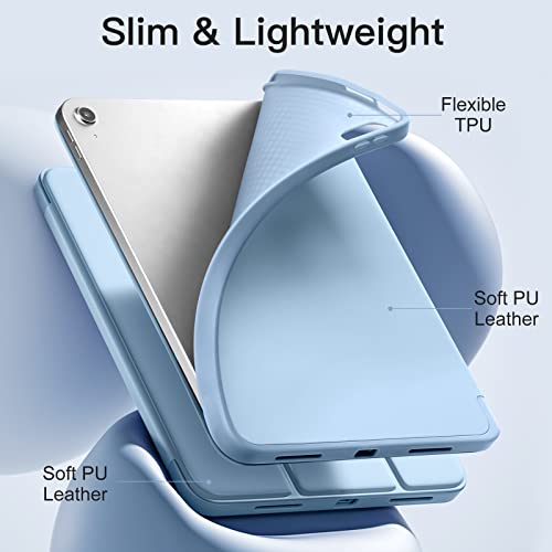 Akkerds iPad Case 10.9-Inch & 11-Inch TPU Protection with Pencil Holder - Model A3354/A3355/A3356/A2696/A2757/A2777