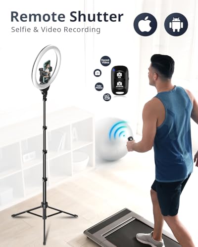 UBeesize 12 Inch TBC001 Tripod Stand with LED Ring Light and Phone Holder