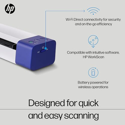 HP PS150 Portable Document Scanner 300 dpi Document USB Wireless