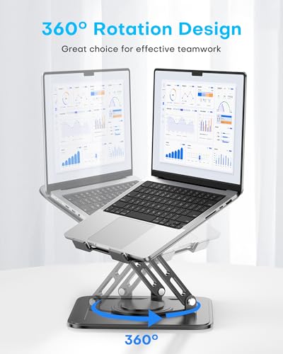LOXP NH-02 Adjustable Laptop Stand, 360 Rotation, Ergonomic Mount for MacBook and Compatible Laptops