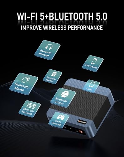 BOSGAME E5 Mini PC Ryzen 5300U 4-Core 8-Thread 256GB SSD Triple 4K HDMI 2.0 Display