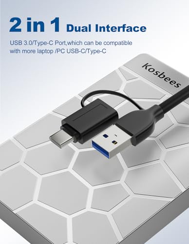 Kosbees 500GB HD-S500 USB 2.0/3.0 External Portable Hard Drive