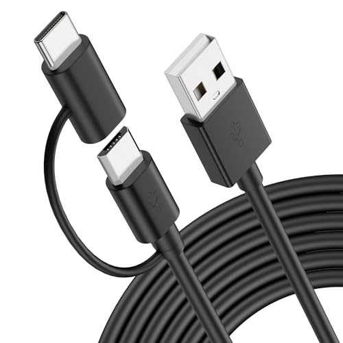 KENHAO 6 Feet USB A to Micro USB and USB Type C Cable