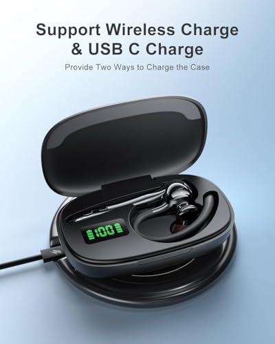 Orancu D2 Bluetooth Wireless Earbuds for Adults with Noise Cancellation and 15 Hours Playback - Black