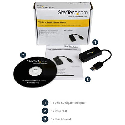StarTech USB 3.0 to Gigabit Ethernet NIC Adapter USB31000S 1 Gigabit Ethernet Adapter