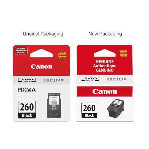 Canon PG-260 1 Count Black Ink Cartridge, Compatible with PIXMA TS5320/6420/6420a, TR7020/7020a, Genuine