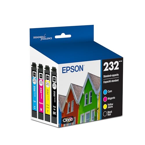 Epson T232120-BCS Black and Color Ink Cartridge Combo Pack, 200 Page Yield, Genuine, Quick Dry