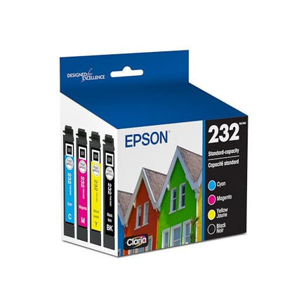 Epson T232120-BCS Black and Color Ink Cartridge Combo Pack, 200 Page Yield, Genuine, Quick Dry