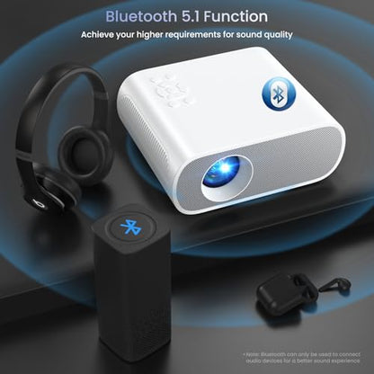 HOMPOW C10 Portable Projector 1920 x 1080 LCD 9500 Lumens 60W