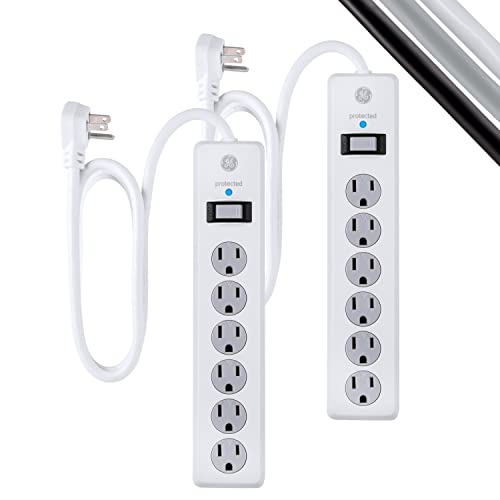 GE 6-Outlet Surge Protector 54629 125V 1.2A 800J 2 Pack