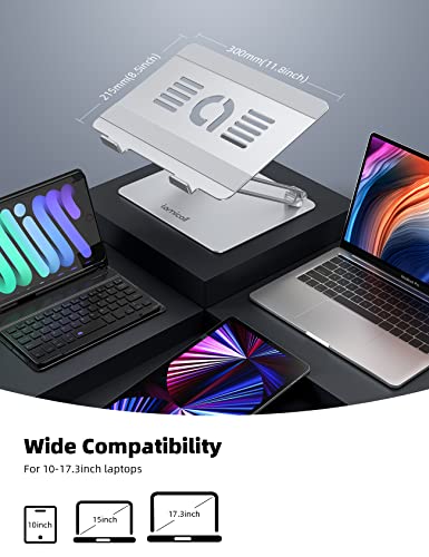 Lamicall 12x10x2 ln09 Aluminum Adjustable Laptop Stand Tabletop Compatible with Laptops 10-17.3 inches