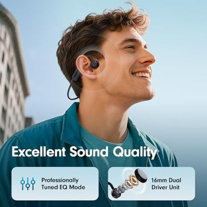 Qyzue 1x Open Ear Headphones Q-X14-1 Bluetooth 5.4 Wireless Black