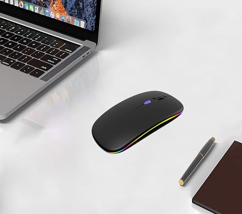 WREANU Wireless Bluetooth Mouse Dual Mode BT 3.0/5.2 2.4G Compact Portable Mice